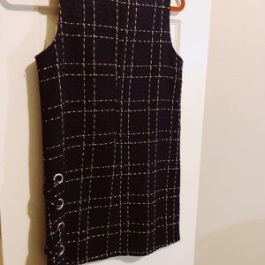 Forever 21 Blue and Gold Lace Up Dress